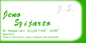 jeno szijarto business card